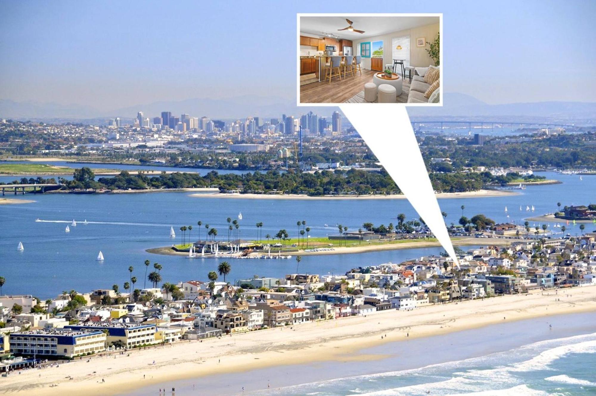 2 Bdrm + Parking In Heart Of Mission Beach! Apartment San Diego